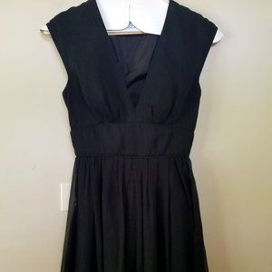 Women's J. Crew black 100% Silk, lined, casual or formal Dress - Sz 0